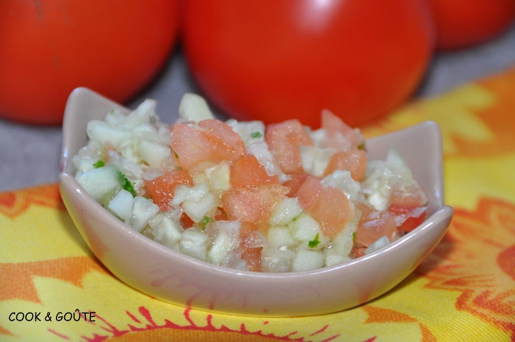 Salade de concombre et tomate