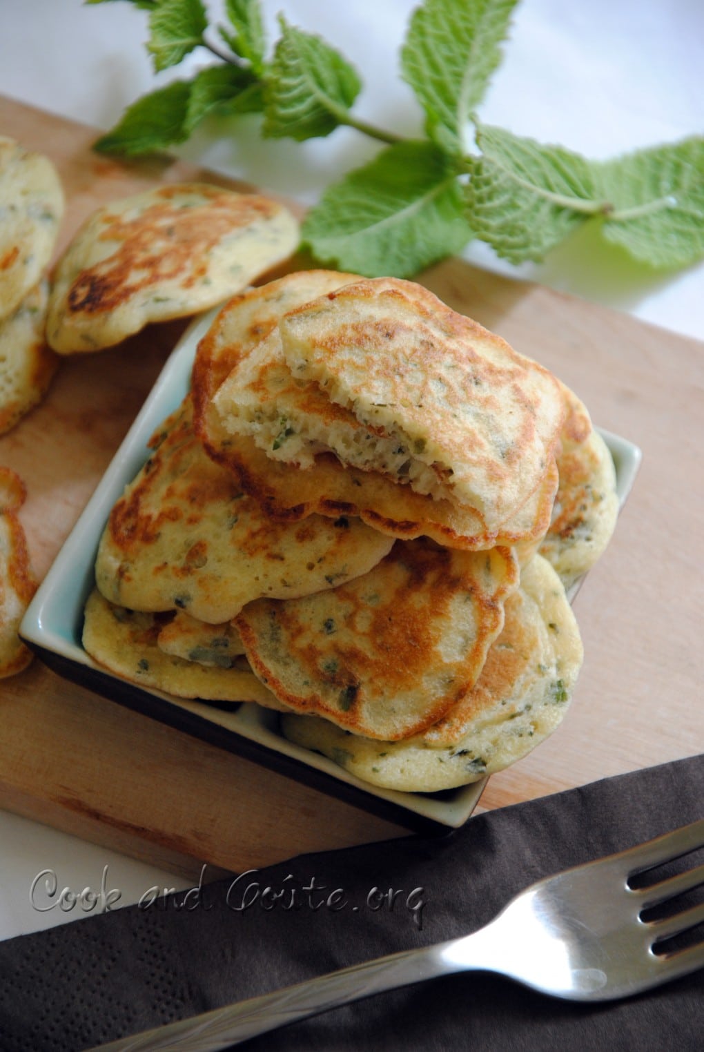 blinis aux herbes