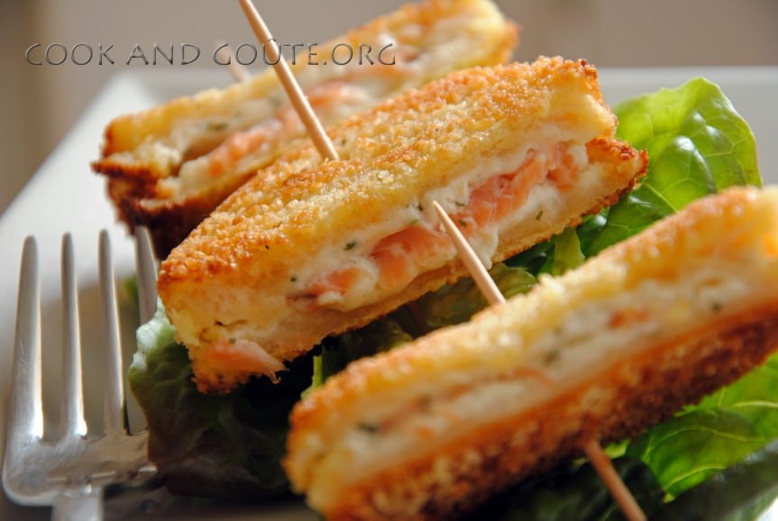 Minis Croques Panes Au Saumon Et Fromage Frais Cook And Goute