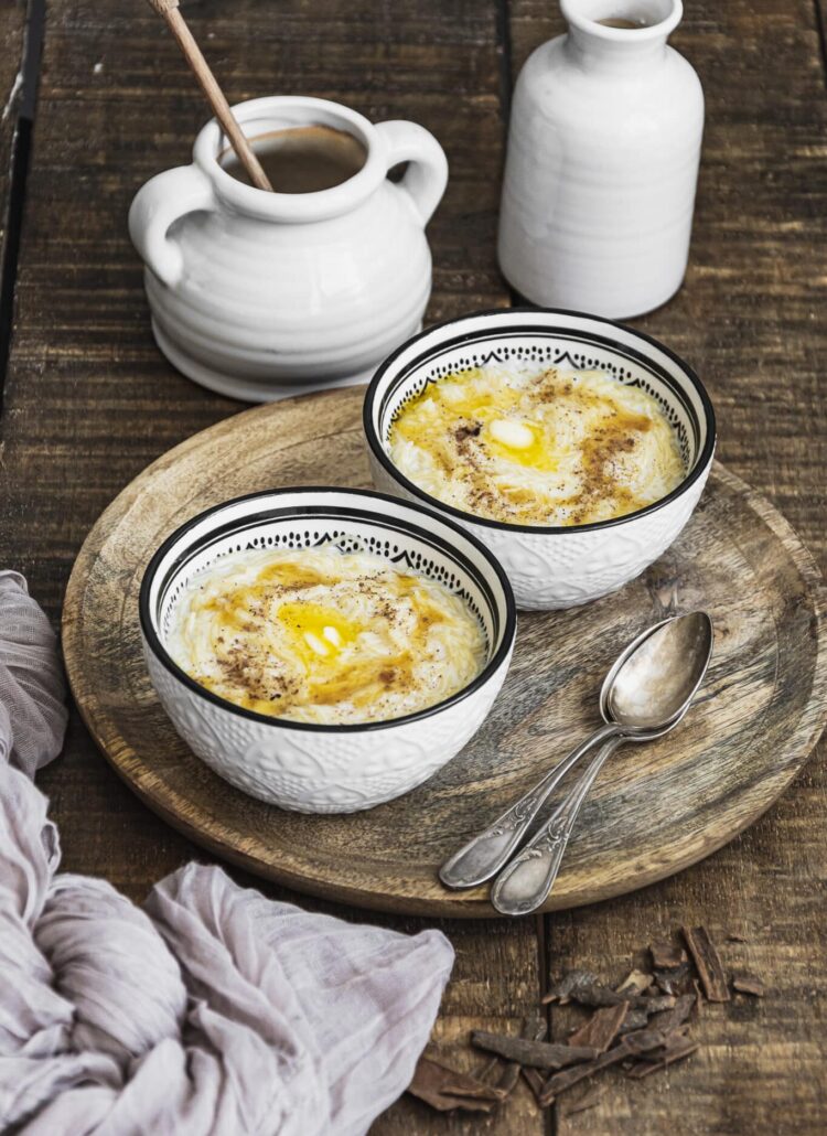 Soupe de vermicelle au lait et à la cannelle